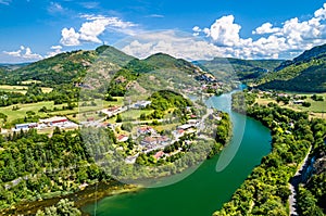 Gorge of the Ain river in France