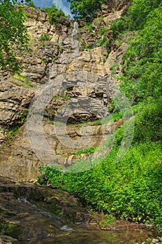 Gorge of Iskar river, eco-trail Pod Kamiko  Under stone - waterfall