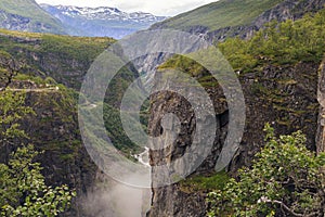 Gorge under a waterfall