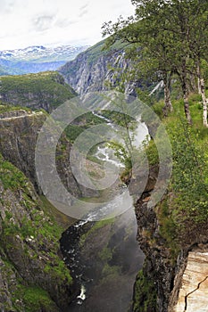 Gorge under a waterfall