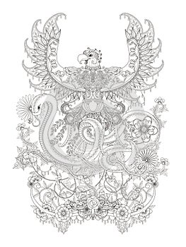 Gorgeous adult coloring page