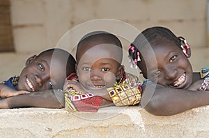 Gorgeous African Black Children Portrait Smiling and Laughing.