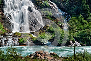 Gorgeous Alpine waterfall