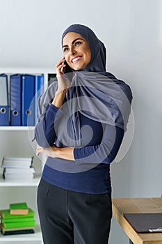 Gorgeous Arabic woman in office