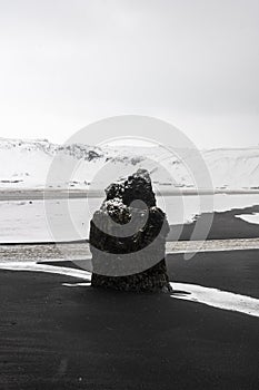 Gorgeous blacksand beaches in Dyrholaey, Iceland