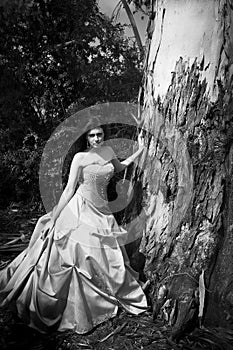 Gorgeous bride in black and white