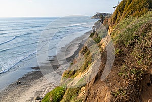 Gorgeous California coastal beach background endless sea