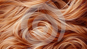 Gorgeous caramel honey hair texture close up for background with healthy lustrous shine