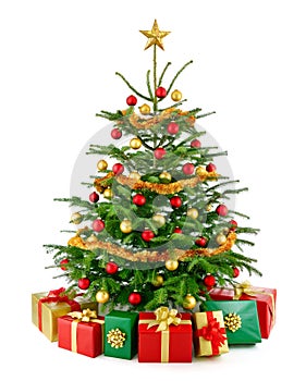 Gorgeous Christmas tree with gift boxes