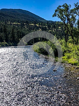 Scenic view of Rio Grande River in Colorado photo