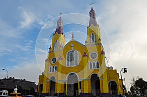 Gorgeous Colored and Wooden Churches, Chiloe Island, Chile