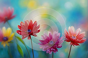 gorgeous and colorful flower image with soft blurred background