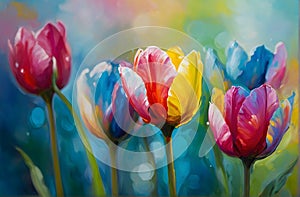 gorgeous and colorful flower image with soft blurred background