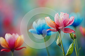 gorgeous and colorful flower image with soft blurred background