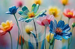 gorgeous and colorful flower image with soft blurred background