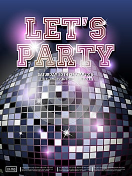 Gorgeous dance party poster design