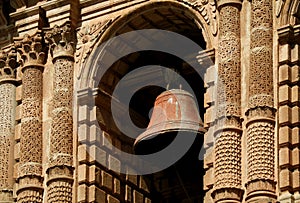 Gorgeous Decorative Bell Tower of the Catholic Church in the Old City of Cusco, Peru