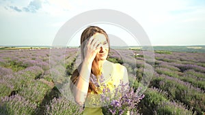 Gorgeous Girl in Lavender field