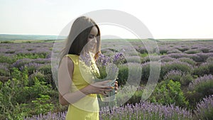 Gorgeous Girl in Lavender field