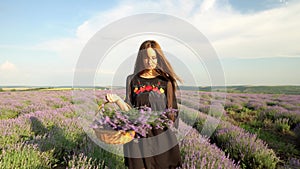 Gorgeous Girl in Lavender field