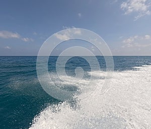 Gorgeous Maldivian Beach waves from speedboat