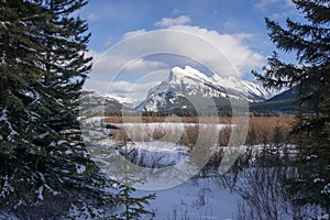 The gorgeous Mount Rundle in Banff National Park in Alberta, Canada