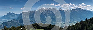 Gorgeous mountain landscape with a fantastic view of the Swiss Alps