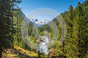 The gorgeous nature of the Roseg Valley Engadin, GraubÃ¼nden, Switzerland