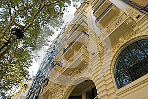 Gorgeous Old Buildings on Avenida de Mayo Avenue in Buenos Aires, Argentina, South America