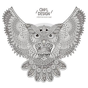 Gorgeous owl coloring page