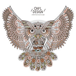 Gorgeous owl coloring page