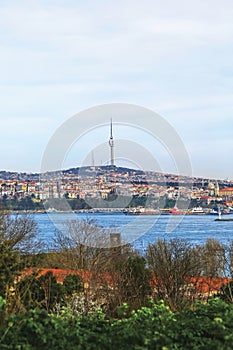 The gorgeous panoramic view of Uskudar Coastline Bosphorus from the Topkapi Palace. Istanbul - Turkey