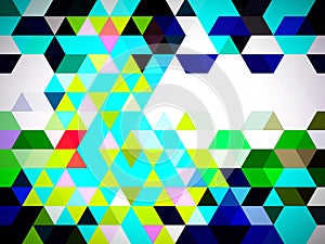 A gorgeous pattern of geometric illustration of colorful triangles