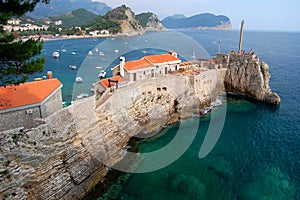 Gorgeous picturesque cliff in Petrovac in Monteneg