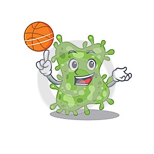 Gorgeous salmonella enterica mascot design style with basketball photo