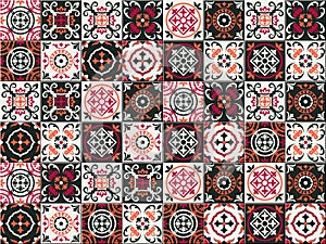 Gorgeous seamless pattern Moroccan, Portuguese tiles, Azulejo, ornaments. Can be used for wallpaper, pattern fills, web