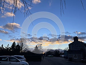 Gorgeous sky above town