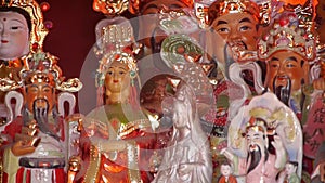 Gorgeous statues.Chinese God sculpture of wealth.Matsu toy,Goddess of Mercy.