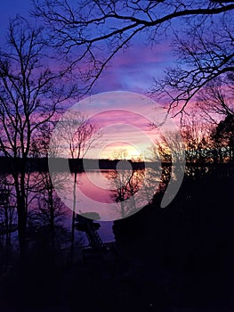 Gorgeous Sunset on Lake Wylie in Tega Cay, South Carolina photo