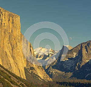 Gorgeous sunset tunnel view, Yosemite National Park.