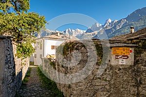 The gorgeous Val Bondasca as seen from Soglio Grisons, Switzerland