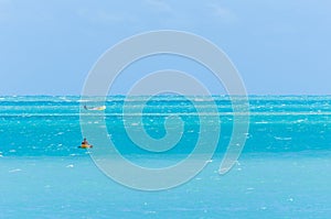 Gorgeous view of Maceio beach with its Caribbean blue waters