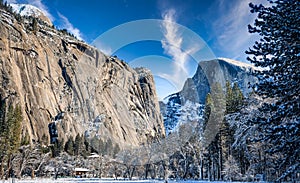 Gorgeous Winter Day after a Storm on Half Dome, Yosemite National Park, California