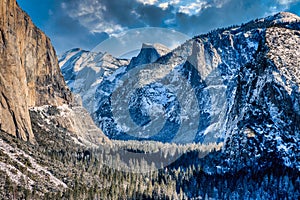 Gorgeous Winter Storm Views at Yosemite Tunnel View, Yosemite National Park, California