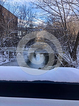 Gorgeous wintery water scene in Appleton, Wisconsin