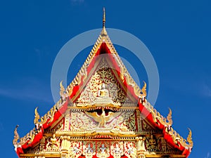 Gorgeously crafted temple gable