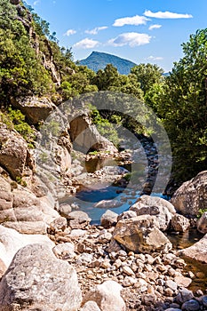 The Gorges d`HÃ©ric in the Haut Languedoc Natural Park, in Herault, Occitanie, France