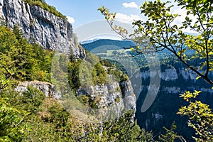 Gorges de la Bourne, the Bourne canyon near Villard de Lans, Vercors in France photo