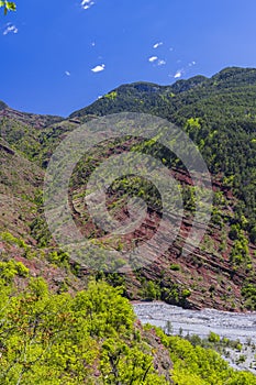 Gorges Du Daluis Regional Nature Reserve, Var river, Alpes-Maritimes, Provence-Alpes-Cote d'Azur, France