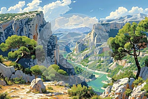 Gorges du Verdon Natural Majesty AI Generated